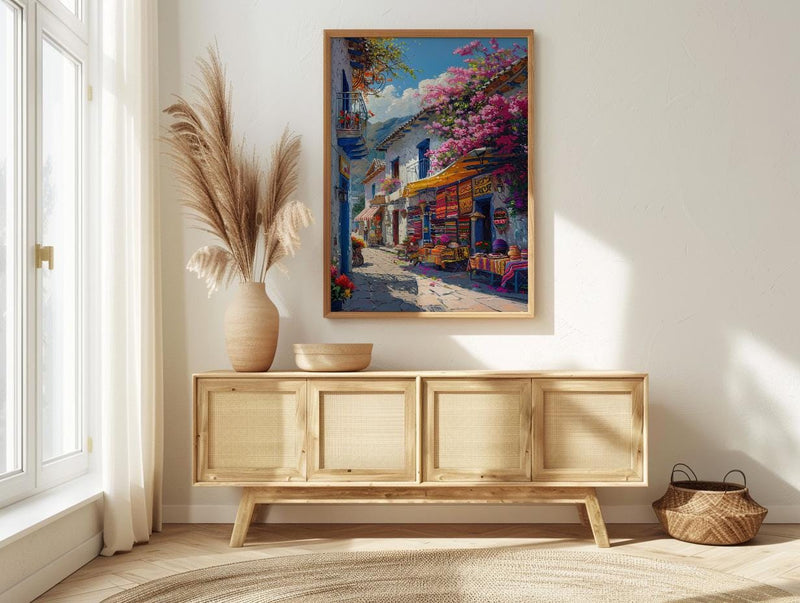 Otavalo Market Poster, Ecuador Summer Decor - Boho Blanket Print