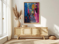 Guatemala Market Art Print, Chichicastenango Wall Decor - Colorful Textile