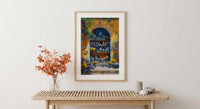 Mexico City Artisan Art Print, Talavera Pottery Decor - Summer Market