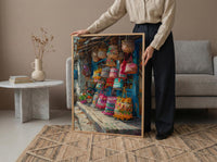 Bolivia Market Poster, Witches Market Decor - Rustic Artisan Print