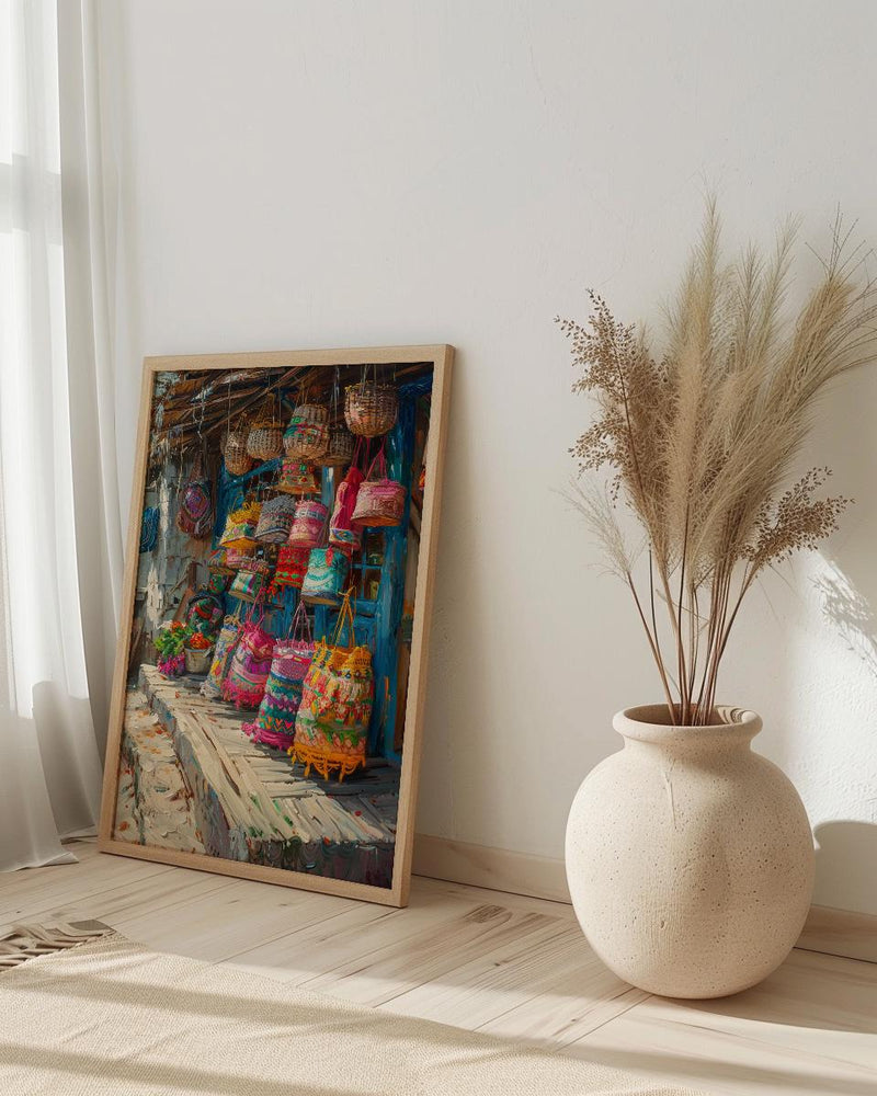 Bolivia Market Poster, Witches Market Decor - Rustic Artisan Print