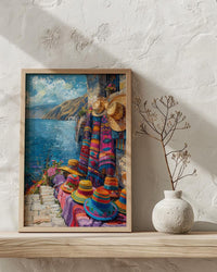 Peru Alpaca Art Print, Puno Market Decor - Colorful Summer Poster