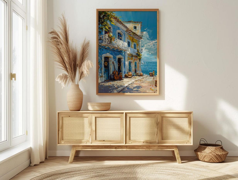 Salvador Market Art Print, Bahia Brazil Decor - Musical Instrument