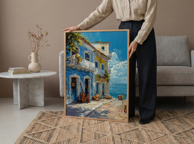 Salvador Market Art Print, Bahia Brazil Decor - Musical Instrument