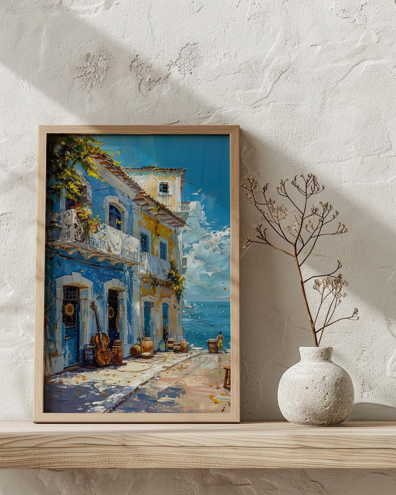 Salvador Market Art Print, Bahia Brazil Decor - Musical Instrument
