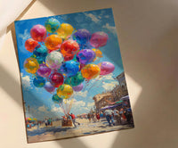 Mexico City Zocalo Art Print, Street Vendor Decor - Colorful Balloon