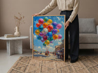 Mexico City Zocalo Art Print, Street Vendor Decor - Colorful Balloon