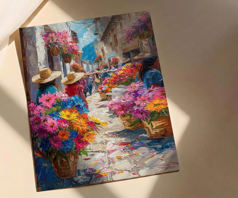 Cusco Market Poster, Peru Food Stall Decor - Fresh Bread Print