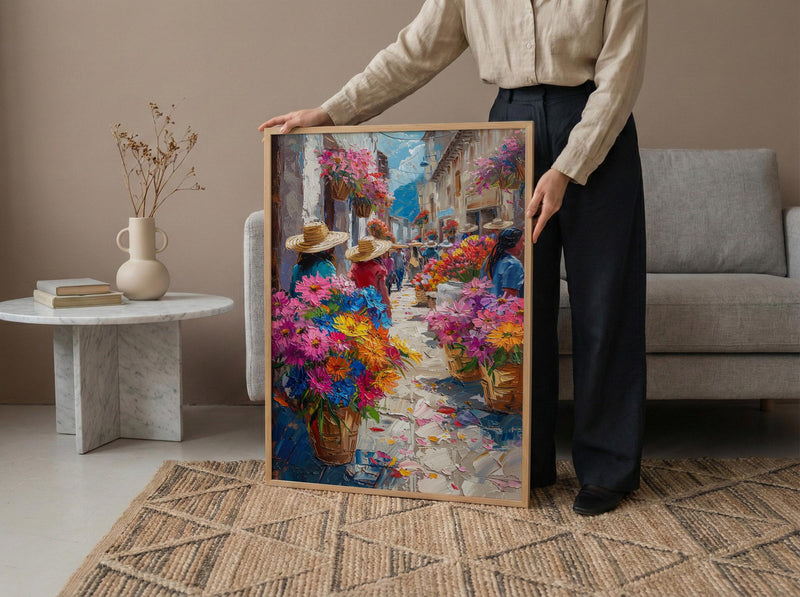 Cusco Market Poster, Peru Food Stall Decor - Fresh Bread Print