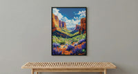 Sedona Red Rock Art Print, Arizona Desert Travel Decor - Green Agave Summer Landscape