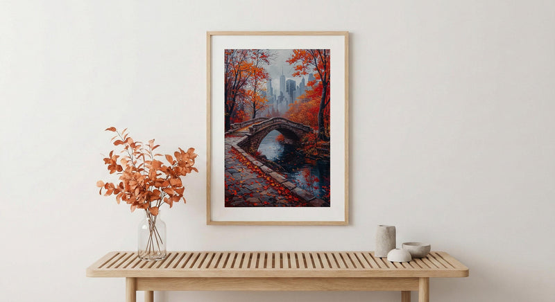 New York Central Park Wall Art, Manhattan City Skyline - Lush Green Summer Trees