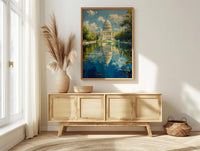 Washington DC Capitol Wall Art, Historic American City Decor - Green Summer Tree Landscape