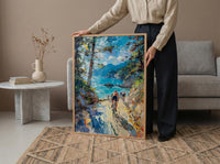 Vancouver Stanley Park Poster, Canadian Coastal City Decor - Lush Green Pine Summer View