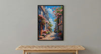 Philadelphia Elfreths Alley Wall Art, Historic American City Decor - Charming Brick House Summer