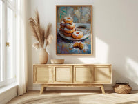 New Orleans Cafe Wall Art, French Quarter Food Decor - Sweet Beignet Summer Morning
