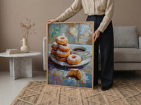 New Orleans Cafe Wall Art, French Quarter Food Decor - Sweet Beignet Summer Morning