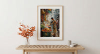 Santa Fe Chili Wall Art, New Mexico Market Decor - Vibrant Street Summer Food Scene