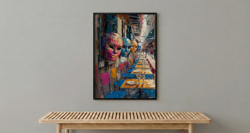 New Orleans Market Poster, Louisiana Travel Historic Home Decor - Colorful Souvenir Summer Street View