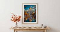 Mexico City Architecture Poster, Palacio De Bellas Artes Decor - Bustling Plaza Summer Scene