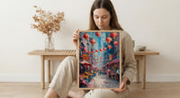 San Francisco Chinatown Poster, California Street Travel City Decor - Red Lantern Summer Market View