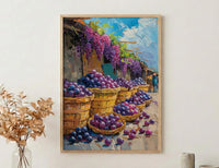 Belem Amazon Market Art Print, Woven Basket Wall Decor - Brazil Summer