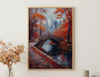 New York Central Park Wall Art, Manhattan City Skyline - Lush Green Summer Trees