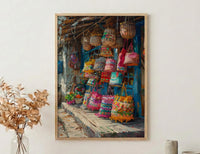 Bolivia Market Poster, Witches Market Decor - Rustic Artisan Print