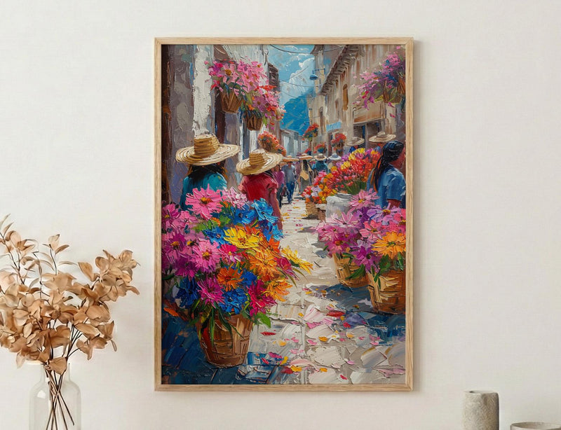 Cusco Market Poster, Peru Food Stall Decor - Fresh Bread Print
