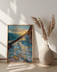 Maras Salt Mine Art Print, Peru Mountain Decor - White Terraced Pond Summer Sun