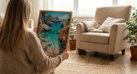 Laguna Beach Cove Poster, California Hidden Ocean Coast Decor - Crystal Clear Blue Summer Water