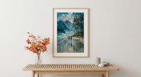 Tofino Surf Beach Wall Art, Canada Pacific Coast Decor - Misty Green Pine Ocean Wave