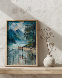 Tofino Surf Beach Wall Art, Canada Pacific Coast Decor - Misty Green Pine Ocean Wave