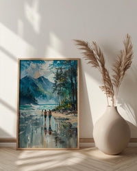 Tofino Surf Beach Wall Art, Canada Pacific Coast Decor - Misty Green Pine Ocean Wave