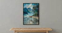 Tofino Surf Beach Wall Art, Canada Pacific Coast Decor - Misty Green Pine Ocean Wave