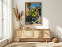 Fresh Coconut Cart Wall Art, Brazil Street Decor - Green Tropical Fruit Summer Vibe