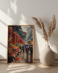 Colorful Chili Pepper Wall Art, Mexican Market Decor - Bright Red Green Summer Spice