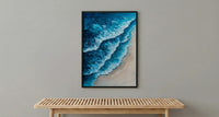 Whitsunday Island Sand Ocean Poster, Australia Travel Home Decor - Vibrant Blue Beach Summer Scenery