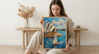 Sydney Opera House Wall Art, Australia Travel Home Decor - Bright Blue City Summer Vibe