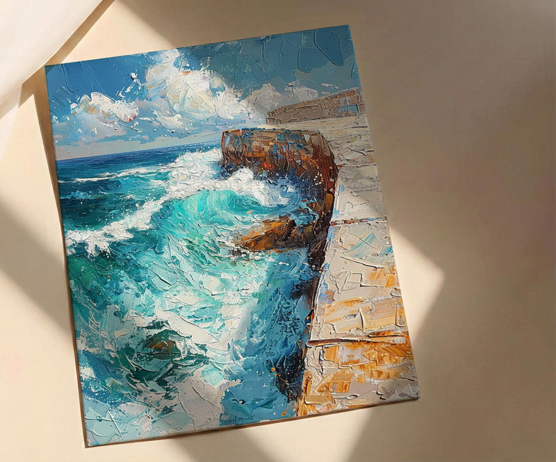 Bondi Beach Iceberg Ocean Poster, Summer Travel Home Decor - Vibrant Turquoise Coast Summer Picture