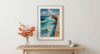 Bondi Beach Iceberg Ocean Poster, Summer Travel Home Decor - Vibrant Turquoise Coast Summer Picture