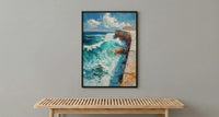 Bondi Beach Iceberg Ocean Poster, Summer Travel Home Decor - Vibrant Turquoise Coast Summer Picture