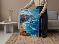 Great Ocean Road Wall Art, Twelve Apostles Home Decor - Limestone Cliff Coast Summer Beauty