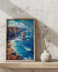 Great Ocean Road Wall Art, Twelve Apostles Home Decor - Limestone Cliff Coast Summer Beauty
