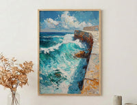 Bondi Beach Iceberg Ocean Poster, Summer Travel Home Decor - Vibrant Turquoise Coast Summer Picture