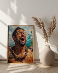 Maori Haka Dance Wall Art, New Zealand Home Decor - Traditional Warrior Event Summer Setting