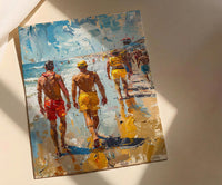 Gold Coast Beach Art Print, Australia Lifeguard Home Decor - Bright Sunny Coast Summer Landscape
