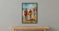 Gold Coast Beach Art Print, Australia Lifeguard Home Decor - Bright Sunny Coast Summer Landscape