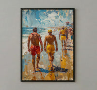 Gold Coast Beach Art Print, Australia Lifeguard Home Decor - Bright Sunny Coast Summer Landscape