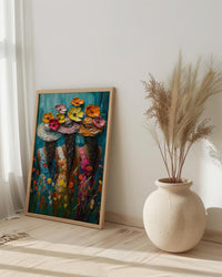 Tahiti Tropical Lei Art Print, Lush Garden Home Decor - Polynesian Woman Nature Summer Picture