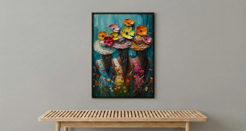 Tahiti Tropical Lei Art Print, Lush Garden Home Decor - Polynesian Woman Nature Summer Picture